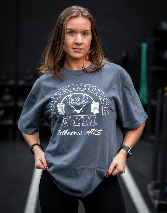 Powerhouse Gym Pro Shop Heavy Faded T-Shirt - Faded Indigo