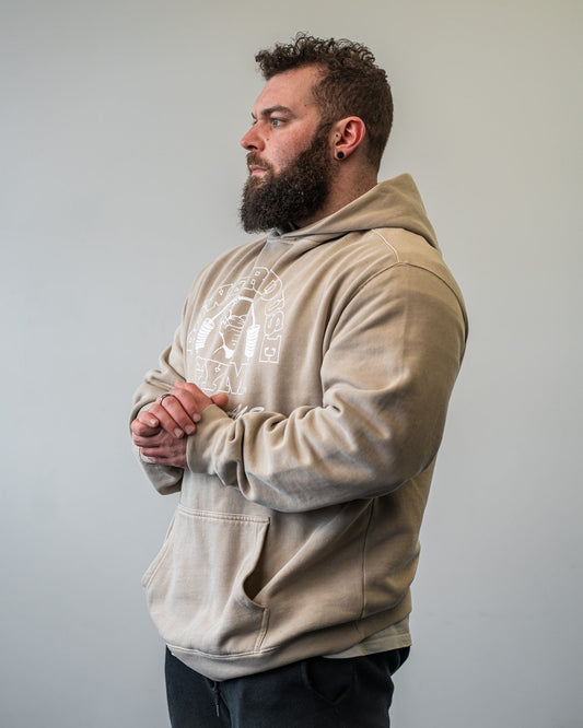 Powerhouse Gym Pro Shop Relaxed Hoodie - Faded Bone
