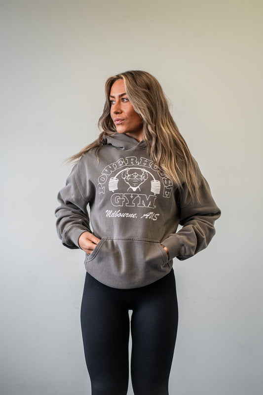 Powerhouse Gym Pro Shop Relaxed Hoodie - Faded Grey