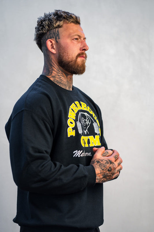 Powerhouse Gym Pro Shop Training Crewneck Black/Yellow