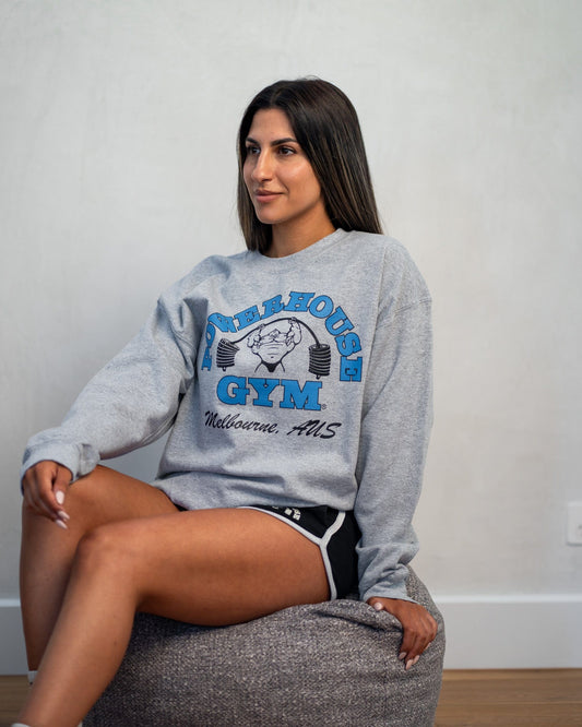 Powerhouse Gym Pro Shop Training Crewneck Grey/Blue