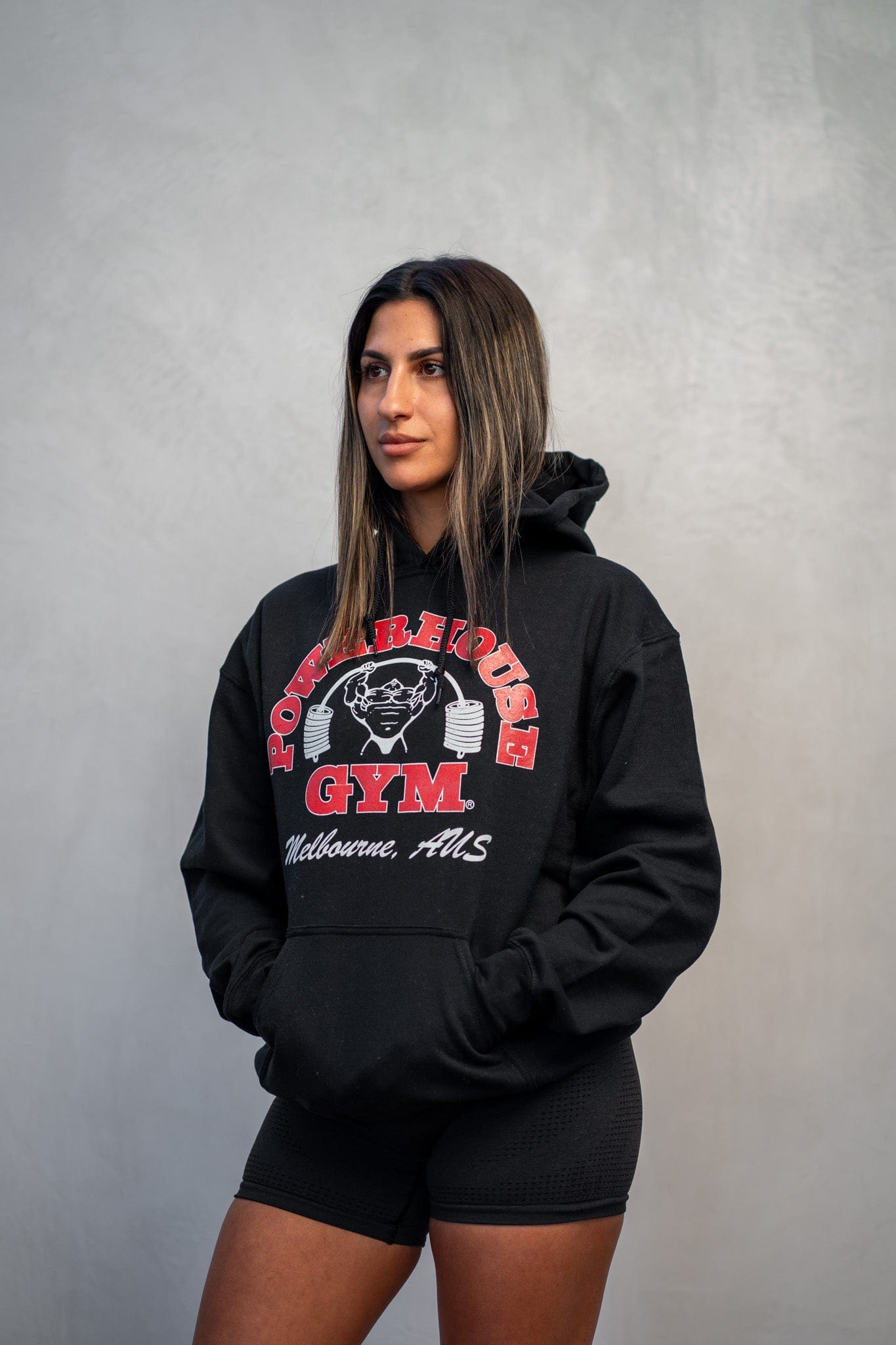 Powerhouse Gym Pro Shop Training Hoodie Black/Red