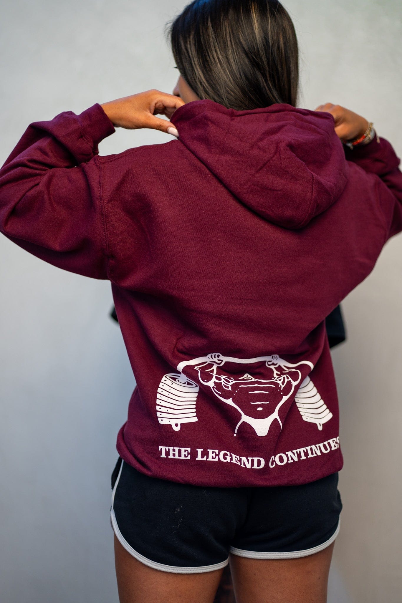 Powerhouse Gym Pro Shop Training Hoodie Maroon