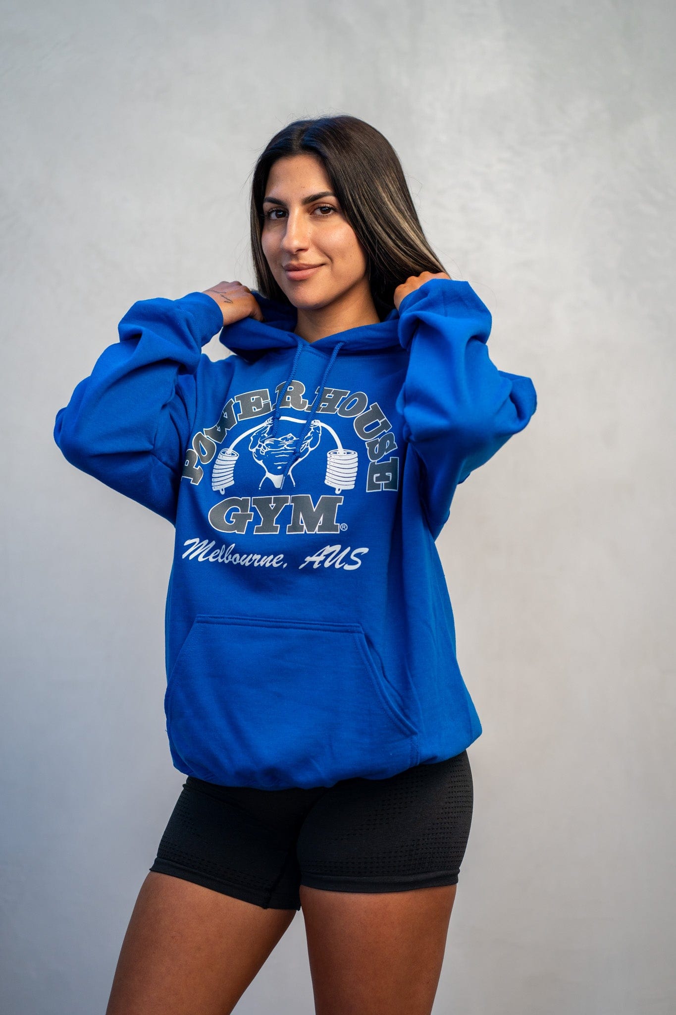 Powerhouse Gym Pro Shop Training Hoodie Royal Blue/Silver