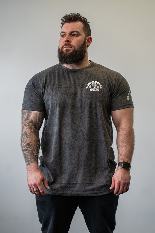 Powerhouse Gym Pro Shop Training Tee Thicc Faded Grey